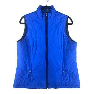 Lauren Ralph Lauren Women's Lightweight Quilted Vest in Royal Blue, Size L